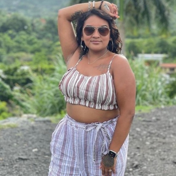 H&M x Lemlem Crop Top XXL NWT Striped Lyocell-Blend Blogger Fav African Designer - Picture 8 of 14